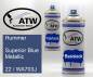 Preview: Hummer, Superior Blue Metallic, 22 / WA703J: 400ml Sprühdose + 400ml Klarlack - Set, von ATW Autoteile West.